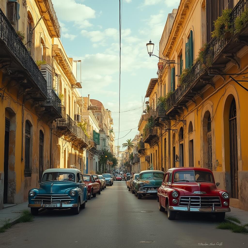 Why September is South Beach's Best-Kept Secret: Your Ultimate Insider's Guide Vintage classic cars parked in bustling Little Havana with colorful traditional architecture and wrought iron balconies under warm sunlight