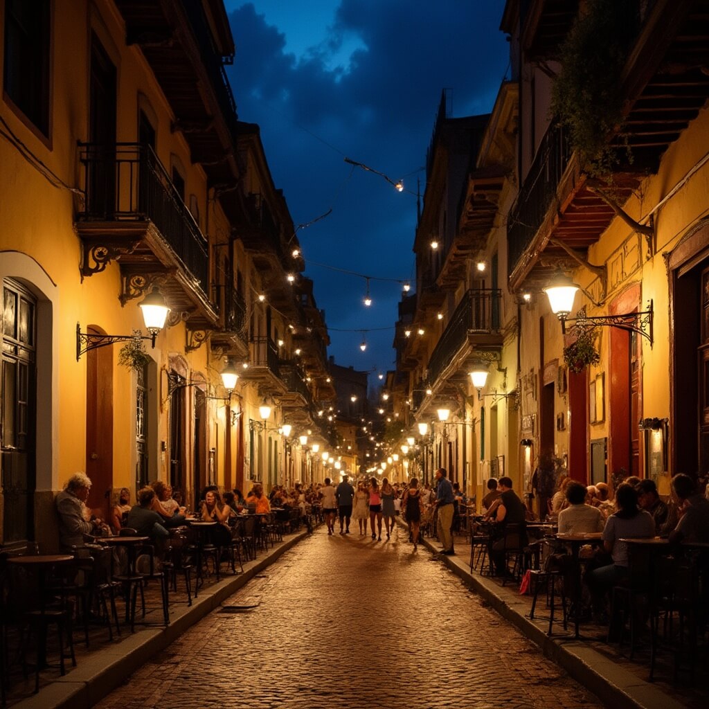 Why Tampa in September Will Blow Your Mind: A Local's Insider Guide Historic Ybor City street at night highlighting Spanish colonial architecture, vibrant nightlife, and local Latin music performers