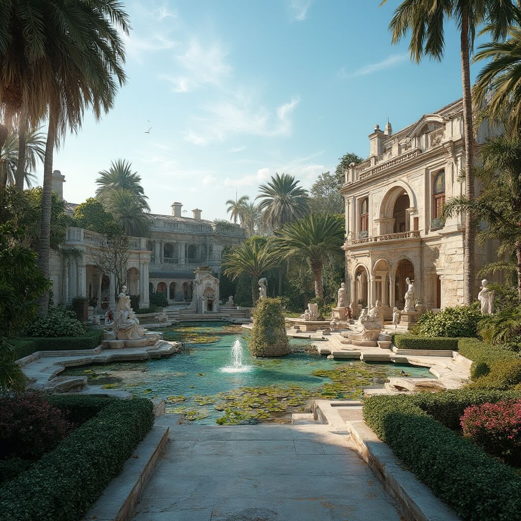 Why Miami in November is Your Ultimate Travel Paradise (Without the Summer Sweat) Visitors exploring Vizcaya Museum's Italian Renaissance gardens with stone fountains, classical statues, and banyan trees on a sunny November day