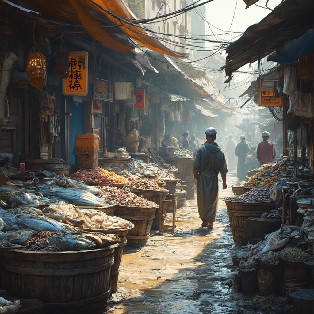 Escape Winter's Grip: Why Fort Myers Beach in February Will Blow Your Mind Local fishermen in traditional work attire selling fresh fish and shellfish at brightly colored, wooden market stalls in an authentic maritime setting.