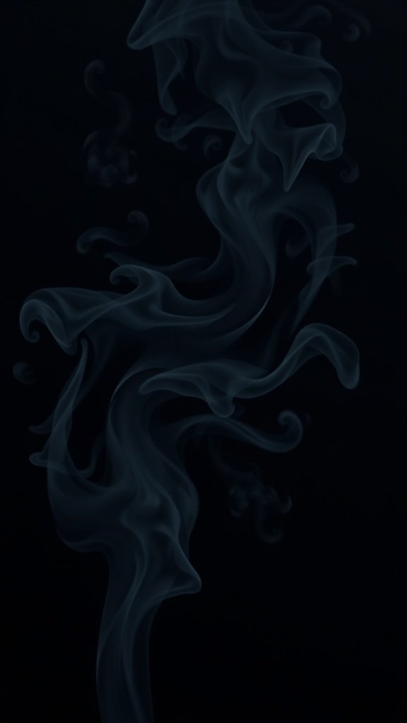 50 Stunning Black Wallpapers for a Chic Look An image of swirling black smoke on a dark background, creating a mystical effect.