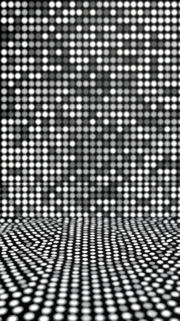 50 Stunning Black Wallpapers for a Chic Look Abstract black and white dots pattern on a black background