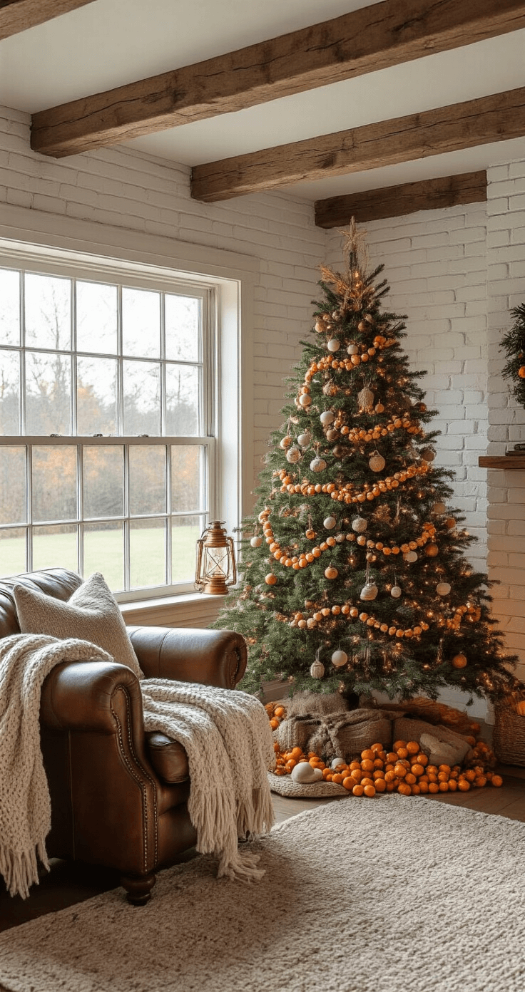Magical Christmas Tree Wallpapers: Your Ultimate Guide to Festive Digital Backgrounds Cozy reading nook in a cottage at dawn, featuring a rustic Christmas tree, vintage leather armchair, and warm lighting.