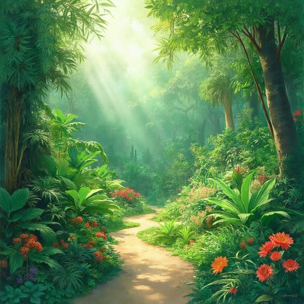 Why West Palm Beach in January is Your Ultimate Winter Escape Lush tropical plants and exotic flowers in full bloom at Mounts Botanical Garden under soft January sunlight with carefully manicured pathways